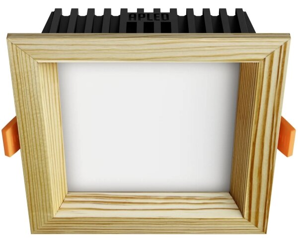 Corp de iluminat LED încastrat SQUARE LED/6W/230V 4000K 12x12 cm lemn masiv pin APLED