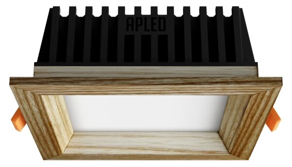 Corp de iluminat LED încastrat SQUARE LED/6W/230V 4000K 12x12 cm lemn masiv frasin APLED