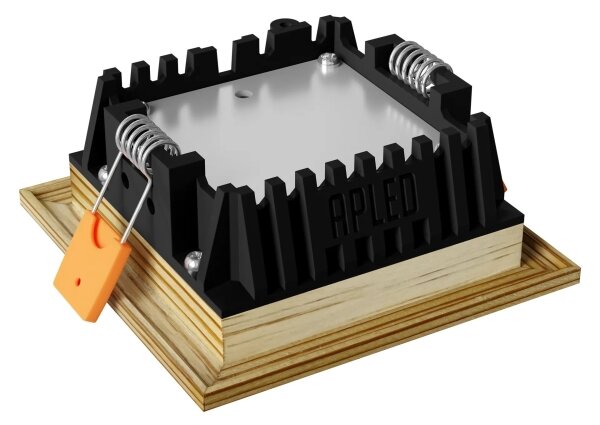 Corp de iluminat LED încastrat SQUARE LED/6W/230V 3000K 12x12 cm lemn masiv pin APLED