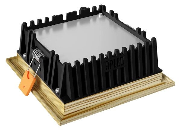 Corp de iluminat LED încastrat SQUARE LED/6W/230V 4000K 12x12 cm lemn masiv pin APLED