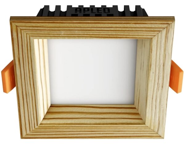 Corp de iluminat LED încastrat SQUARE LED/3W/230V 4000K 9x9 cm lemn masiv pin APLED