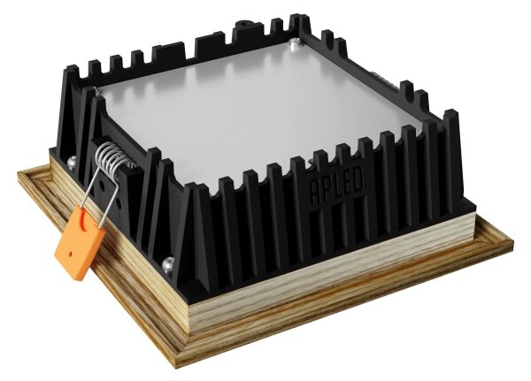 Corp de iluminat LED încastrat SQUARE LED/6W/230V 4000K 12x12 cm lemn masiv frasin APLED