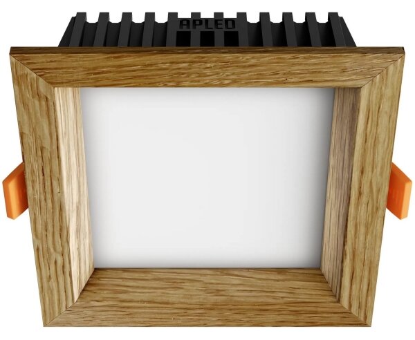 Corp de iluminat LED încastrat SQUARE LED/6W/230V 3000K 12x12 cm lemn masiv stejar APLED