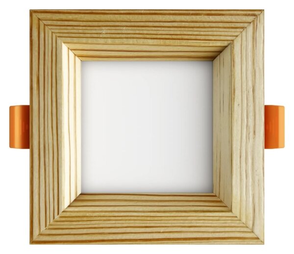 Corp de iluminat LED încastrat SQUARE LED/3W/230V 4000K 9x9 cm lemn masiv pin APLED