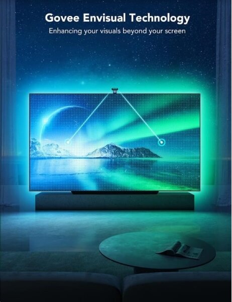 Govee DreamView T2 DUAL TV 55-65" SMART LED retroiluminare RGBIC Wi-Fi + telecomandă
