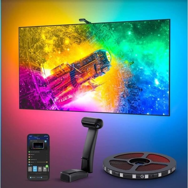 Govee DreamView T2 DUAL TV 55-65" SMART LED retroiluminare RGBIC Wi-Fi + telecomandă