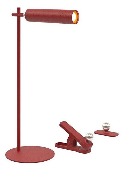 Lampă de birou LED magnetică reglabilă LED/3W/5V 4000K 1500 mAh roșie