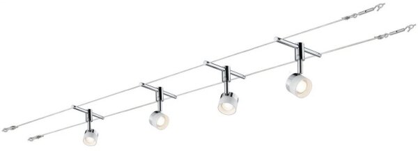 Paulmann 94080 - Set 4 x LED/4,8 W, sistem complet cu cablu STAGE, 230 V, crom