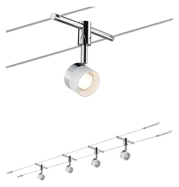 Paulmann 94080 - Set 4 x LED/4,8 W, sistem complet cu cablu STAGE, 230 V, crom