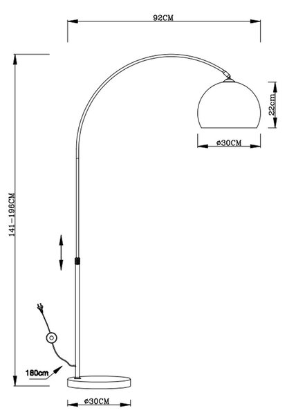 Globo Lighting Newcastle lampă de podea 1x40 W alb-satin-marmură 58227