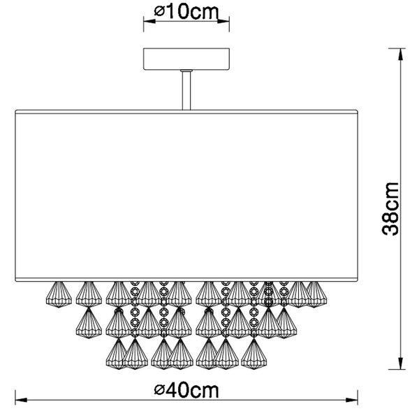 Globo Lighting Amy I lampă de tavan 1x60 W argint 15188D3