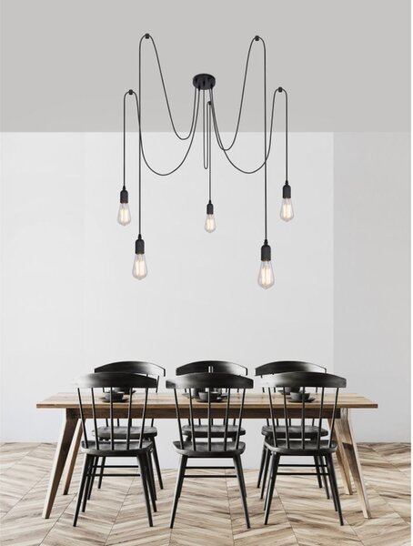Globo Lighting Maracana lampă suspendată 5x60 W negru A110-5