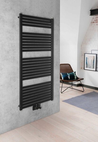 Aqualine Tondi calorifer de baie decorativ 133x60 cm negru DT486T