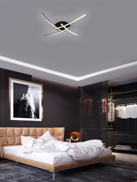 Brilagi - Plafonieră LED STRIPES, 32 W, 230 V, neagră