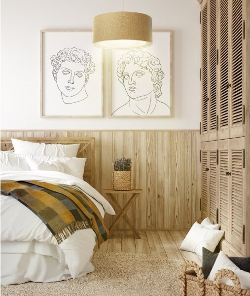 Lustră pe cablu BOHO TRINITI 1xE27/60W/230V maro
