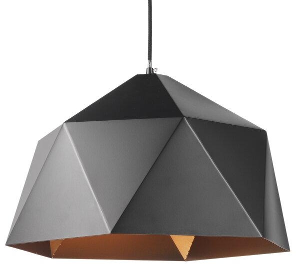 Lustră pe cablu ONLI YONG 1xE27/22W/230V negru d. 46 cm