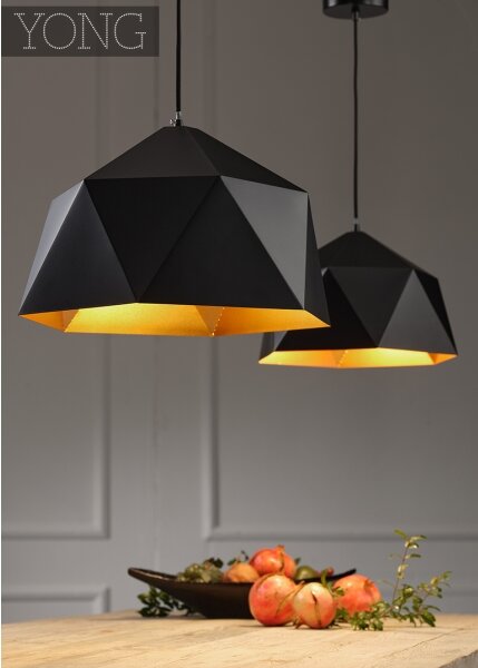 Lustră pe cablu ONLI YONG 1xE27/22W/230V negru d. 46 cm