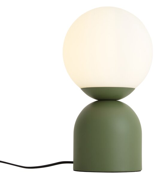 Hotel Chic Table Lamp Green with Opal Glass - Pallon Trend