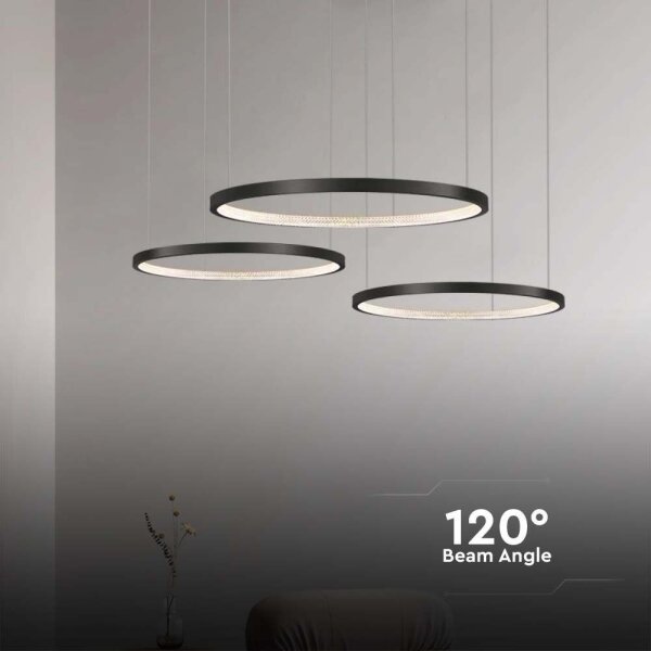 Lustră LED pe cablu 3xLED/19W/230V 3000K negru