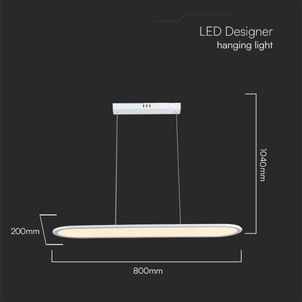 Lustră LED pe cablu LED/24W/230V 4000K alb
