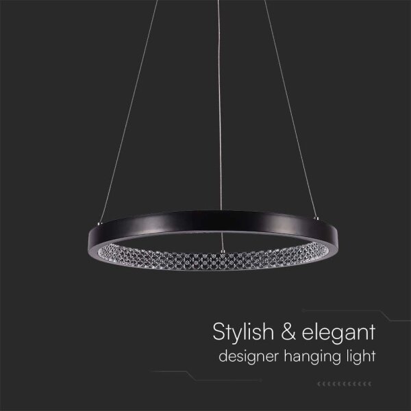 Lustră LED pe cablu LED/19W/230V 4000K negru