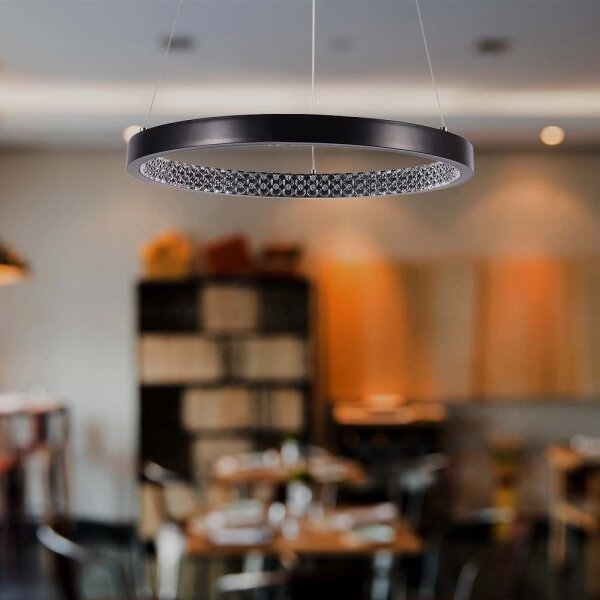 Lustră LED pe cablu LED/19W/230V 4000K negru