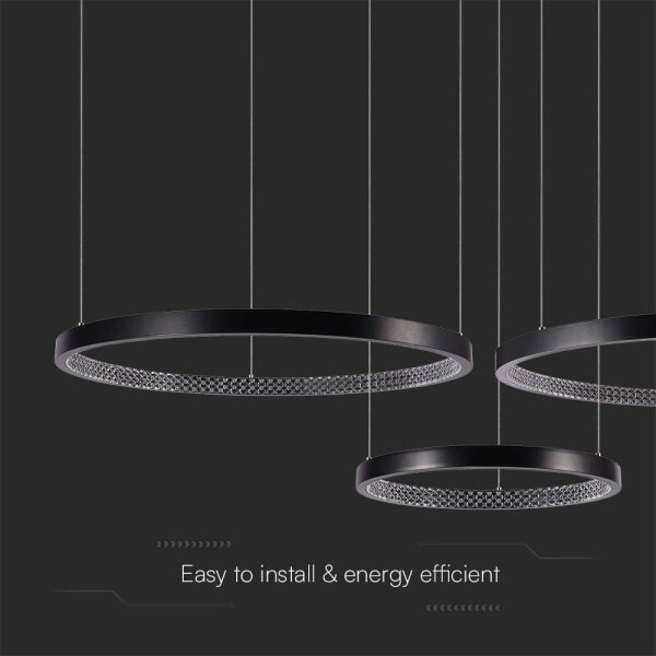 Lustră LED pe cablu 3xLED/19W/230V 3000K negru