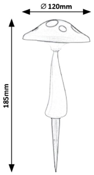 Rabalux Funghetto lampă solară de podea 1x0.06 W alb 7877