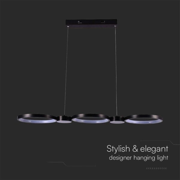 Lustră LED pe cablu LED/38W/230V 3000K negru