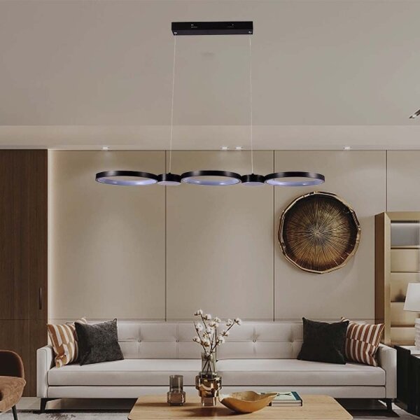 Lustră LED pe cablu LED/38W/230V 3000K negru