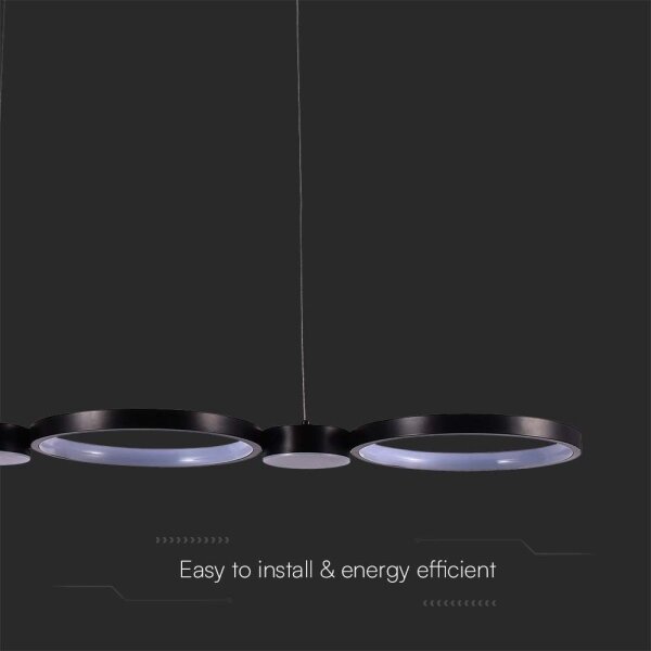 Lustră LED pe cablu LED/38W/230V 3000K negru
