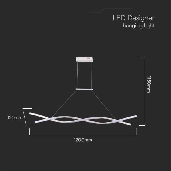 Lustră LED pe cablu LED/30W/230V 4000K alb