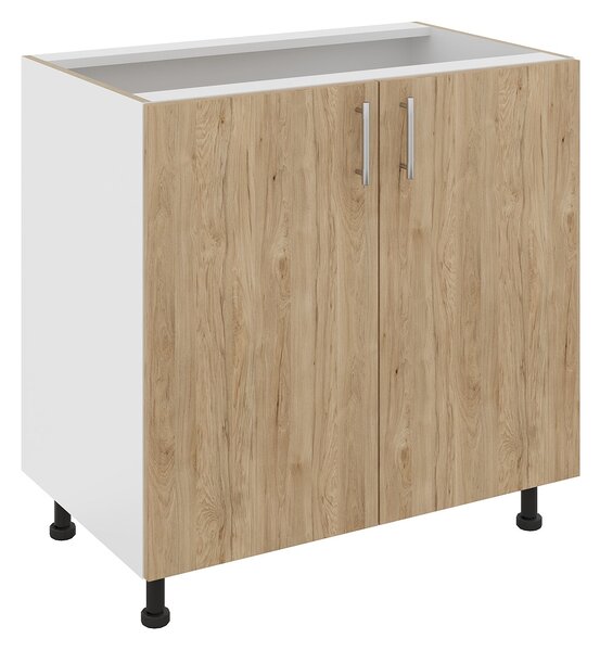 Corp haaus Karo, 2 Usi, Lemn Natural/Alb, 80 x 50 x 80 cm