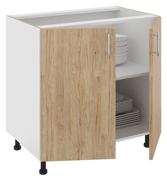Corp haaus Karo, 2 Usi, Lemn Natural/Alb, 80 x 50 x 80 cm