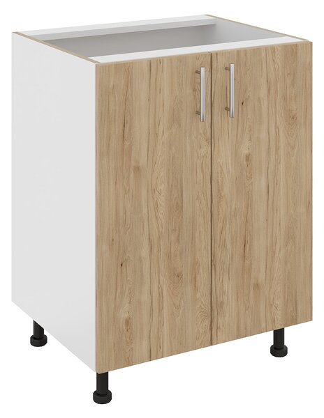 Corp haaus Karo, 2 Usi, Lemn Natural/Alb, 60 x 50 x 80 cm