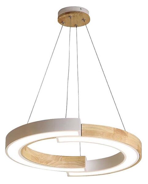 Lustră LED pe cablu LED/32W/230V 3000K alb/lemn