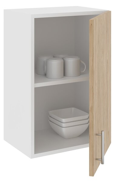 Corp haaus Karo, 1 Usa, Lemn Natural/Alb, 40 x 30 x 60 cm