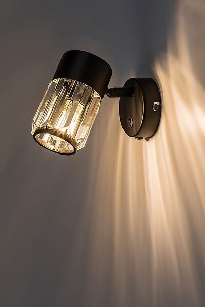 Rabalux Venaro lampă de perete 1x15 W negru-transparent 73059