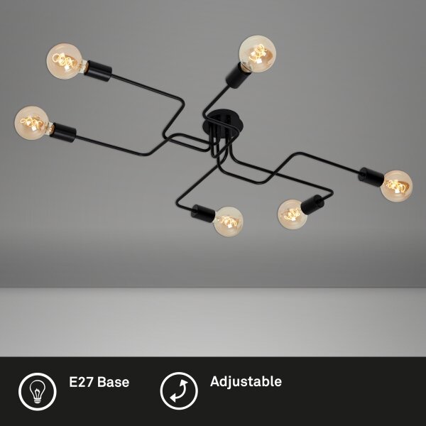 Lustră aplicată Briloner 2887-065 FARETTO 6xE27/60W/230V