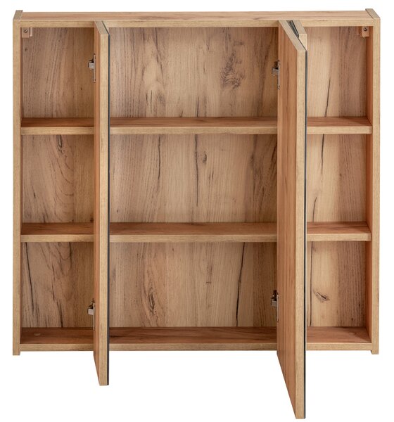 Comad Capri Oak dulap 80x16x75 cm cu oglinda alb-stejar CAPRI OAK 843A FSC