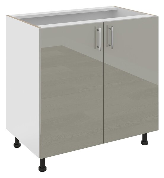 Corp haaus Karo, 2 Usi, Gri Lucios/Alb, MDF, 80 x 50 x 80 cm