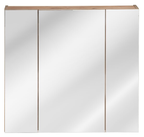 Comad Capri Oak dulap 80x16x75 cm cu oglinda alb-stejar CAPRI OAK 843A FSC