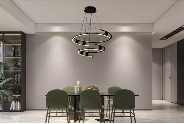Lustră LED dimabilă pe cablu LED/80W/230V 3000-6500K + telecomandă