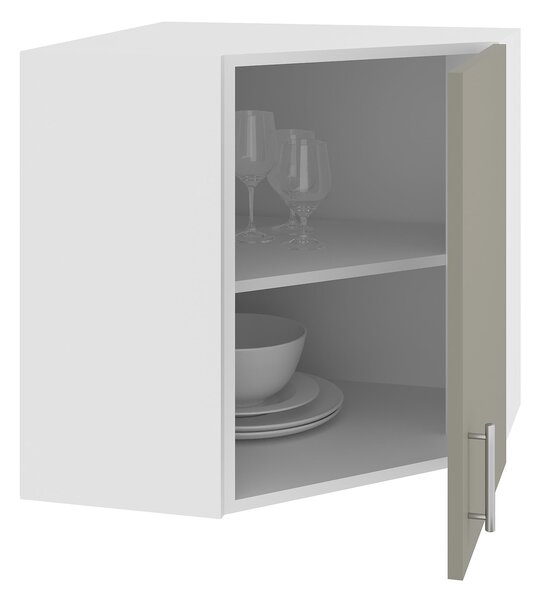 Corp haaus Karo, Gri Lucios/Alb, MDF, 60 x 60 x 60 cm