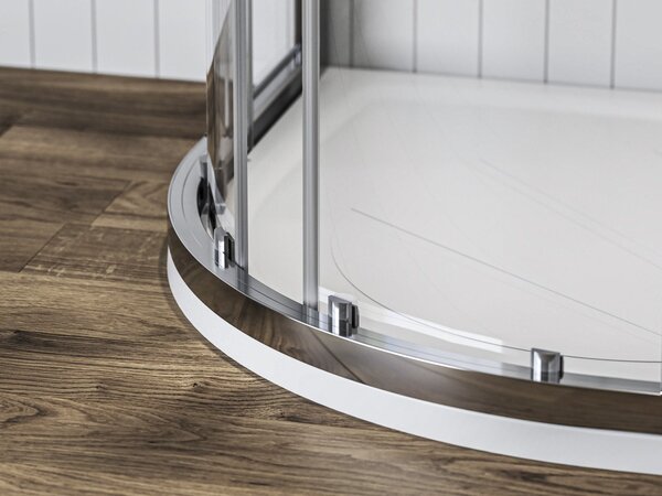 Ravak Blix II cabină de duș 80x80 cm semicircular aluminiu luciu/sticlă transparentă 3BM40C00Z1