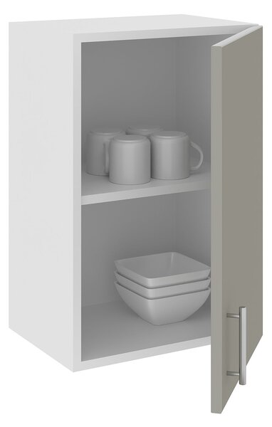 Corp haaus Karo, 1 Usa, Gri Lucios/Alb, MDF, 40 x 30 x 60 cm