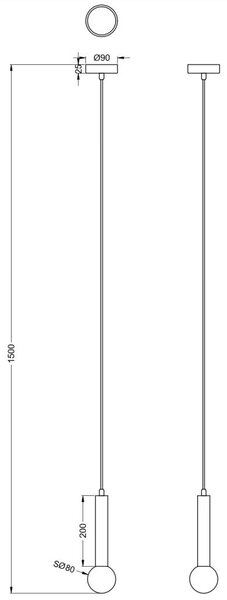 Zuma Line Freya lampă suspendată 1x5 W auriu P230627901C