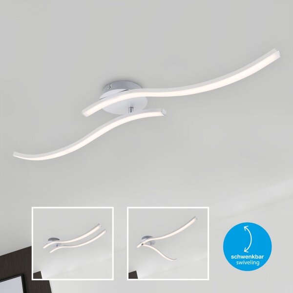 Lustră LED aplicată Briloner 3165-029 GO 2xLED/9W/230V