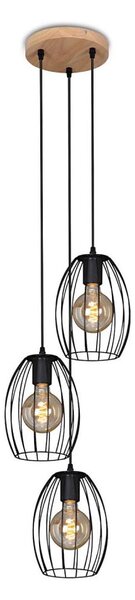 Lustră pe cablu Brilo 4040-035 WAKTU VINTAGE 3xE27/60W/230V