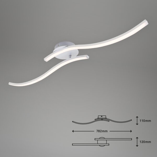 Lustră LED aplicată Briloner 3165-029 GO 2xLED/9W/230V